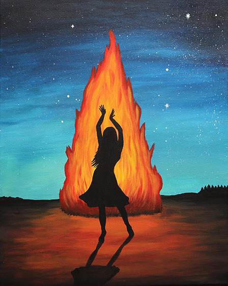 Read more about the article Dancing with Fire, original painting